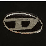 Diesel T-Shirt tinta unita con Paillettes Nero per Bambina J02371 NERO DIESEL 