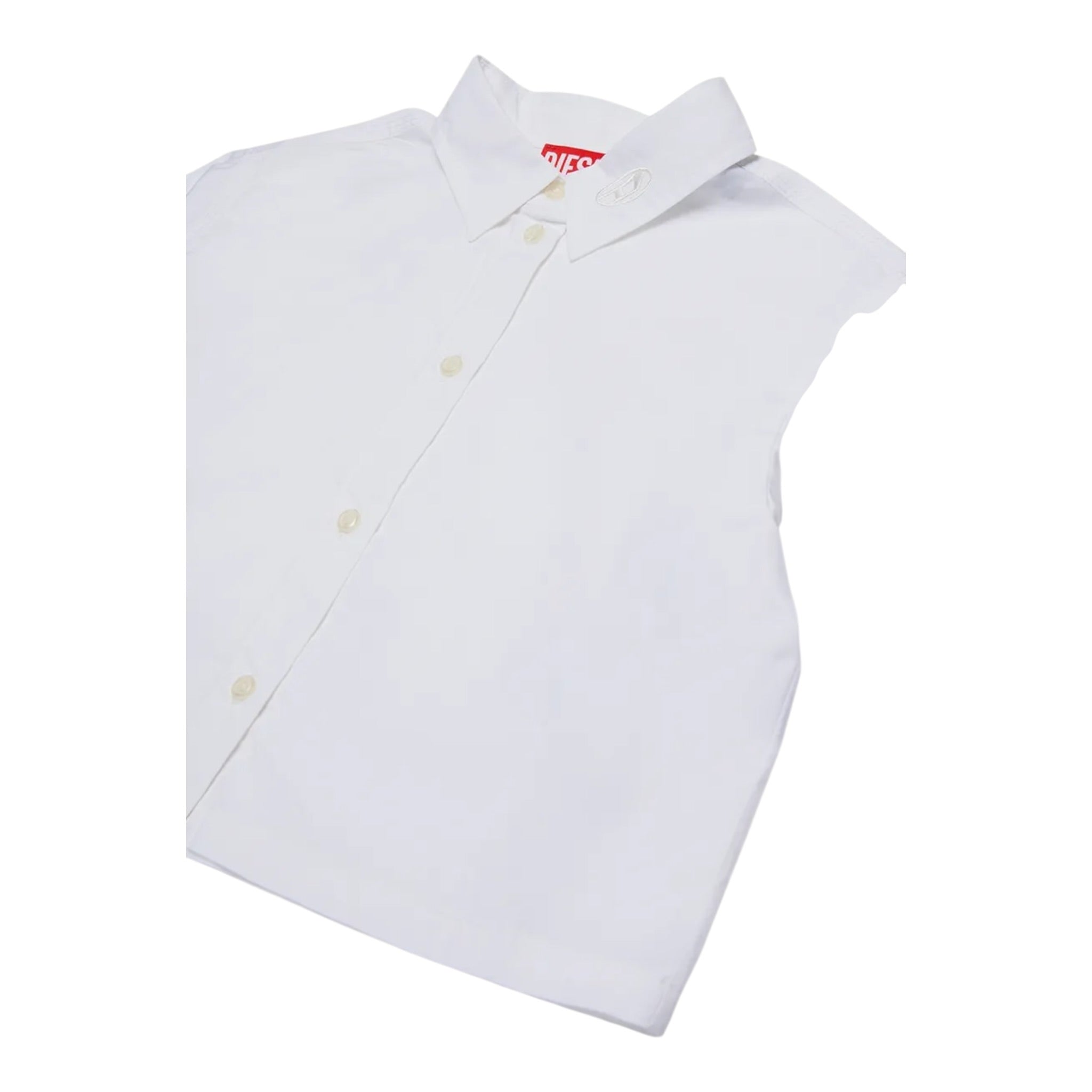 Diesel Camicia Modello Crop tinta unita Bianco per Bambina J02373 BIANCO DIESEL 