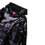 Diesel Felpa tinta unita con Cappuccio E Paillettes Nero per Bambina J02374 NERO DIESEL 