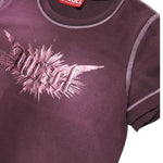 Diesel T-Shirt tinta unita con Stampa Viola per Bambina J02381 VIOLA DIESEL 