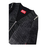 Diesel Maglia Crop tinta unita con Zip Nero per Bambina J02383 NERO DIESEL 
