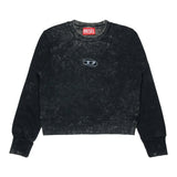 Diesel Felpa Chiusa Girocollo tinta unita Nero per Bambina J02393 NERO DIESEL 