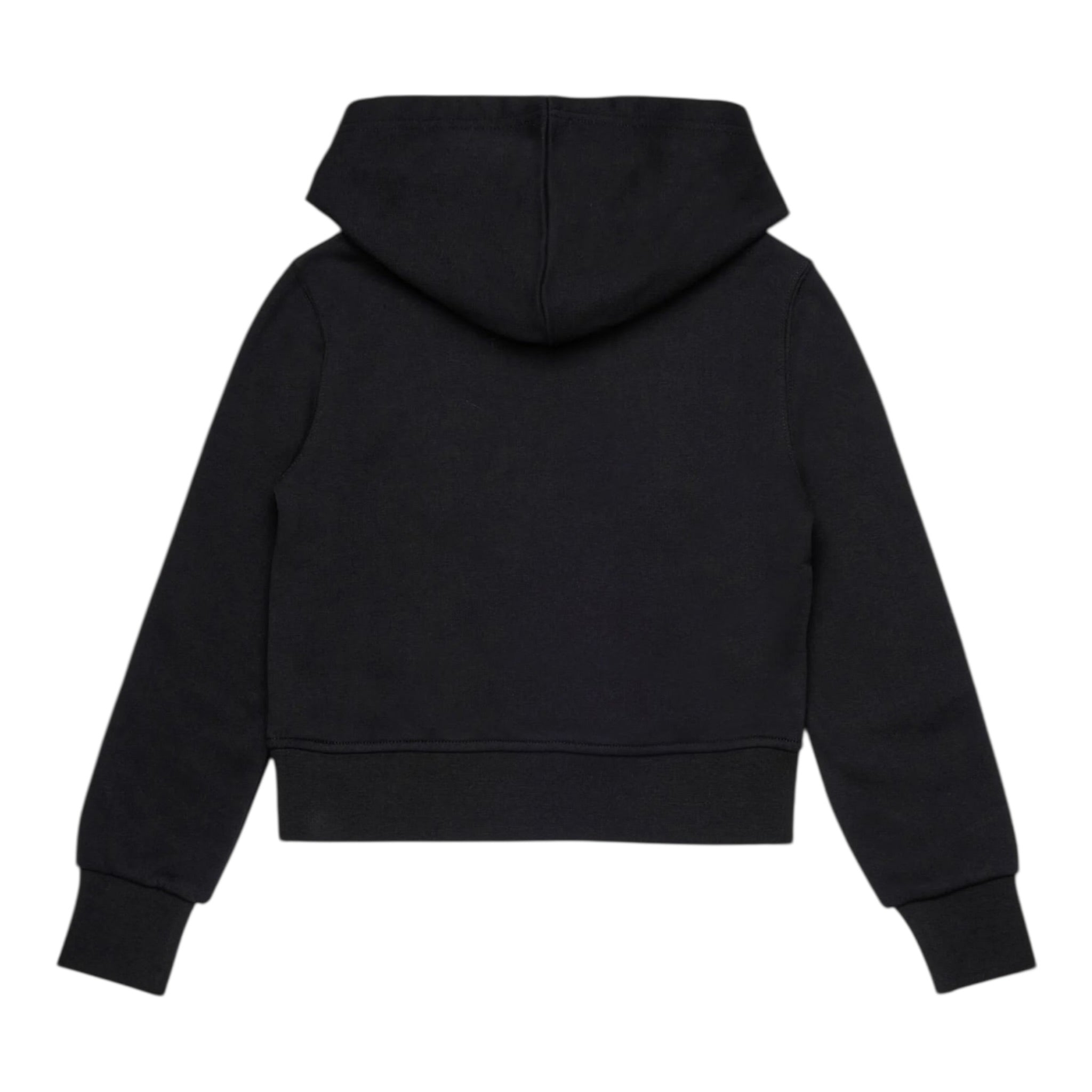 Diesel Felpa tinta unita con Cappuccio E Stampa Nero per Bambina J02416 NERO DIESEL 