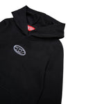 Diesel Felpa tinta unita con Cappuccio E Stampa Nero per Bambina J02416 NERO DIESEL 