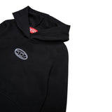 Diesel Felpa tinta unita con Cappuccio E Stampa Nero per Bambina J02416 NERO DIESEL 