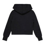 Diesel Felpa tinta unita con Cappuccio E Stampa Nero per Bambina J02416X NERO DIESEL 