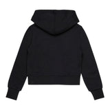 Diesel Felpa tinta unita con Cappuccio E Stampa Nero per Bambina J02416X NERO DIESEL 