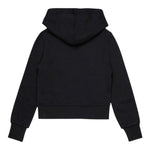 Diesel Felpa tinta unita con Cappuccio E Stampa Nero per Bambina J02416XX NERO DIESEL 