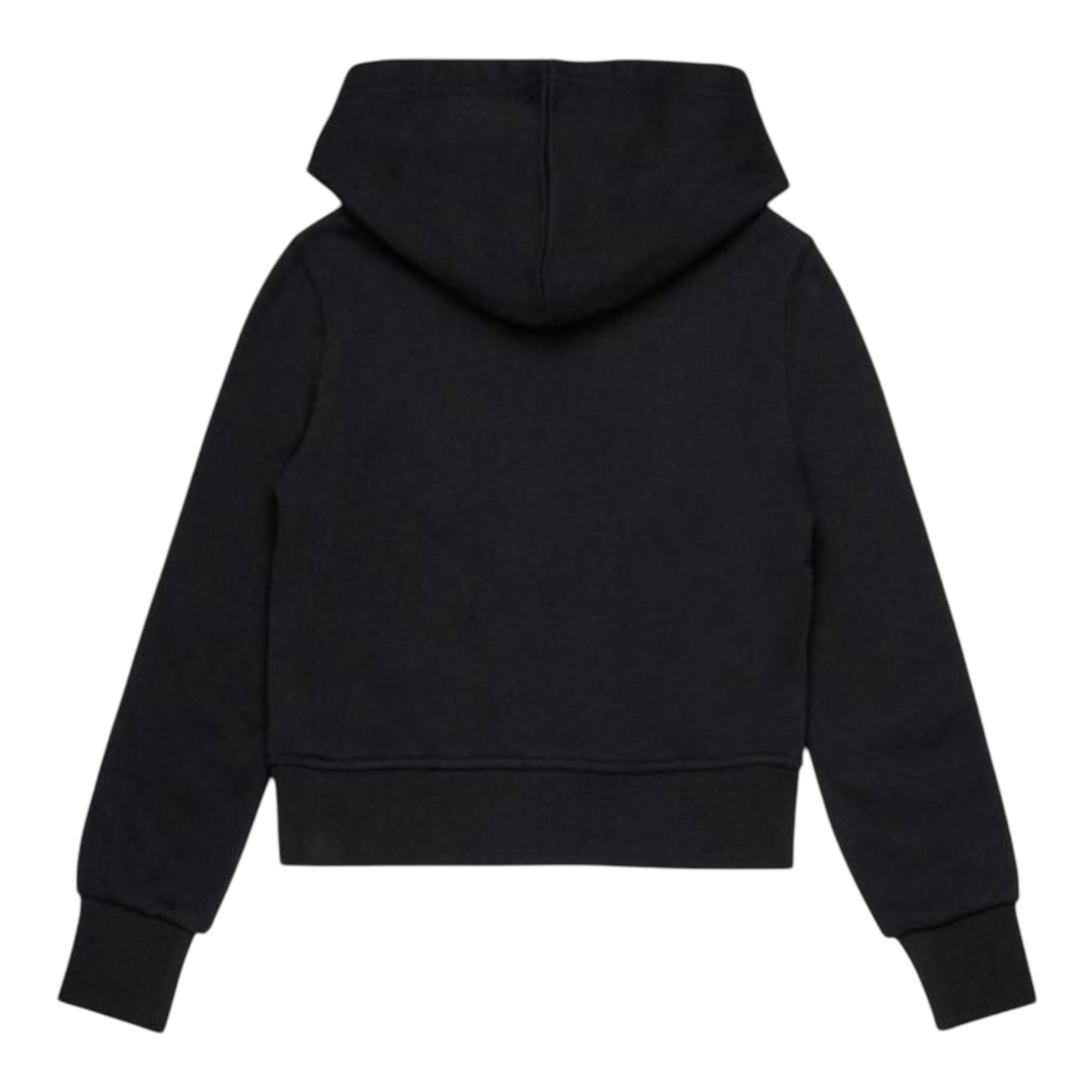Diesel Felpa tinta unita con Cappuccio E Stampa Nero per Bambina J02416XX NERO DIESEL 
