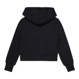 Diesel Felpa tinta unita con Cappuccio E Stampa Nero per Bambina J02416XXX NERO DIESEL 