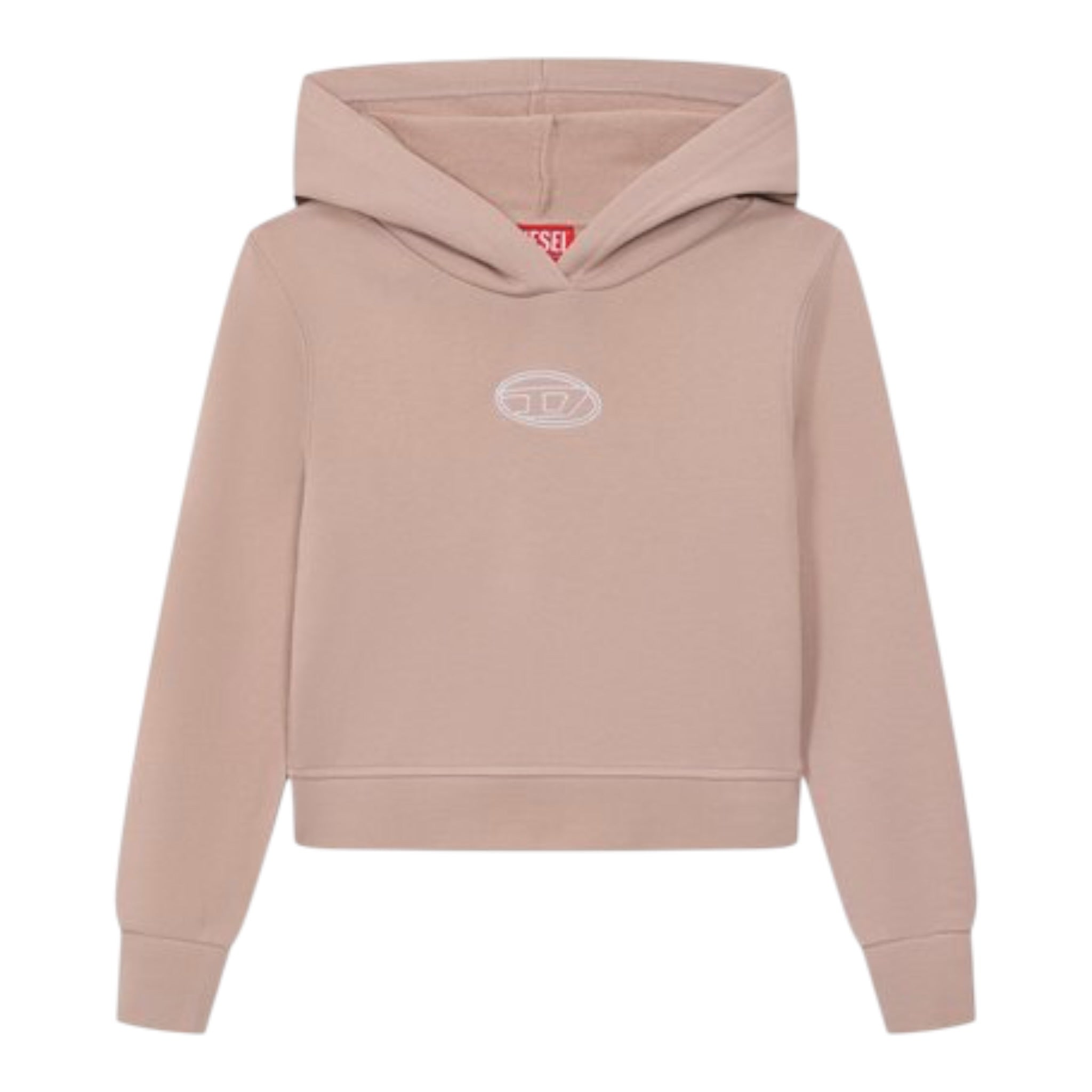 Diesel Felpa tinta unita con Cappuccio E Stampa Rosa per Bambina J02416XXX ROSA DIESEL 