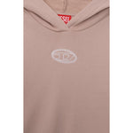 Diesel Felpa tinta unita con Cappuccio E Stampa Rosa per Bambina J02416XXX ROSA DIESEL 