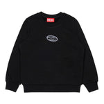 Diesel Felpa Chiusa tinta unita con Logo Nero per Bambino J02417X NERO DIESEL 