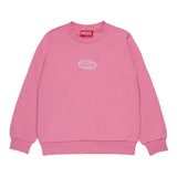 Diesel Felpa Chiusa tinta unita con Logo Rosa per Bambina J02417XX ROSA DIESEL 