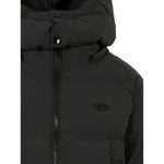 Diesel Giubbino tinta unita con Zip E Logo Nero per Bambina J02422KXBQ0 NERO DIESEL 