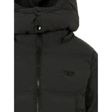 Diesel Giubbino tinta unita con Zip E Logo Nero per Bambina J02422KXBQ0 NERO DIESEL 