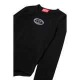 Diesel Body Tinta Uinita con Logo Nero per Bambina J02433X NERO DIESEL 