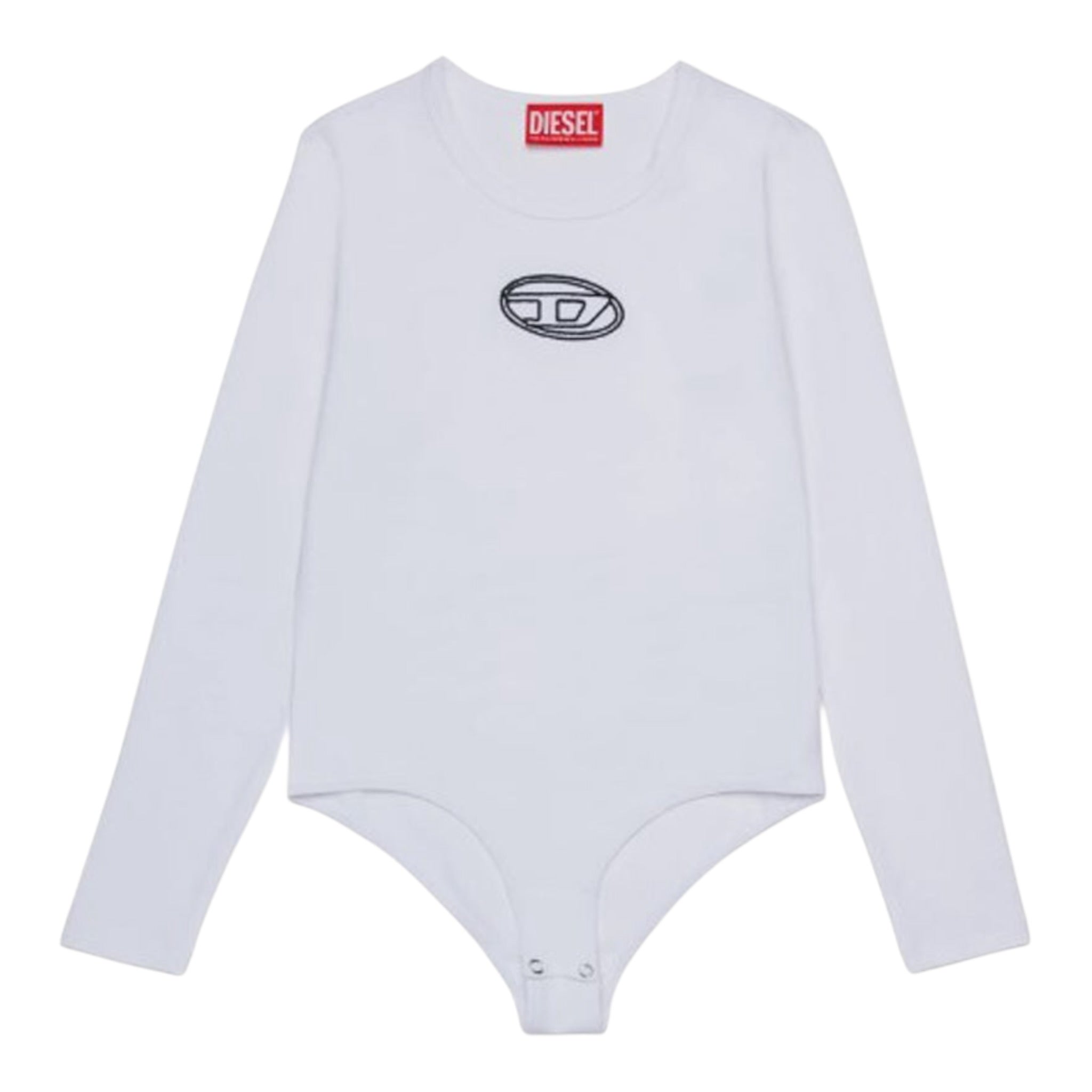 Diesel Body Tinta Uinita con Logo Bianco per Bambina J02433XX BIANCO DIESEL 