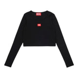 Diesel Shirt tinta unita con Logo Nero per Bambina J02452 NERO DIESEL 