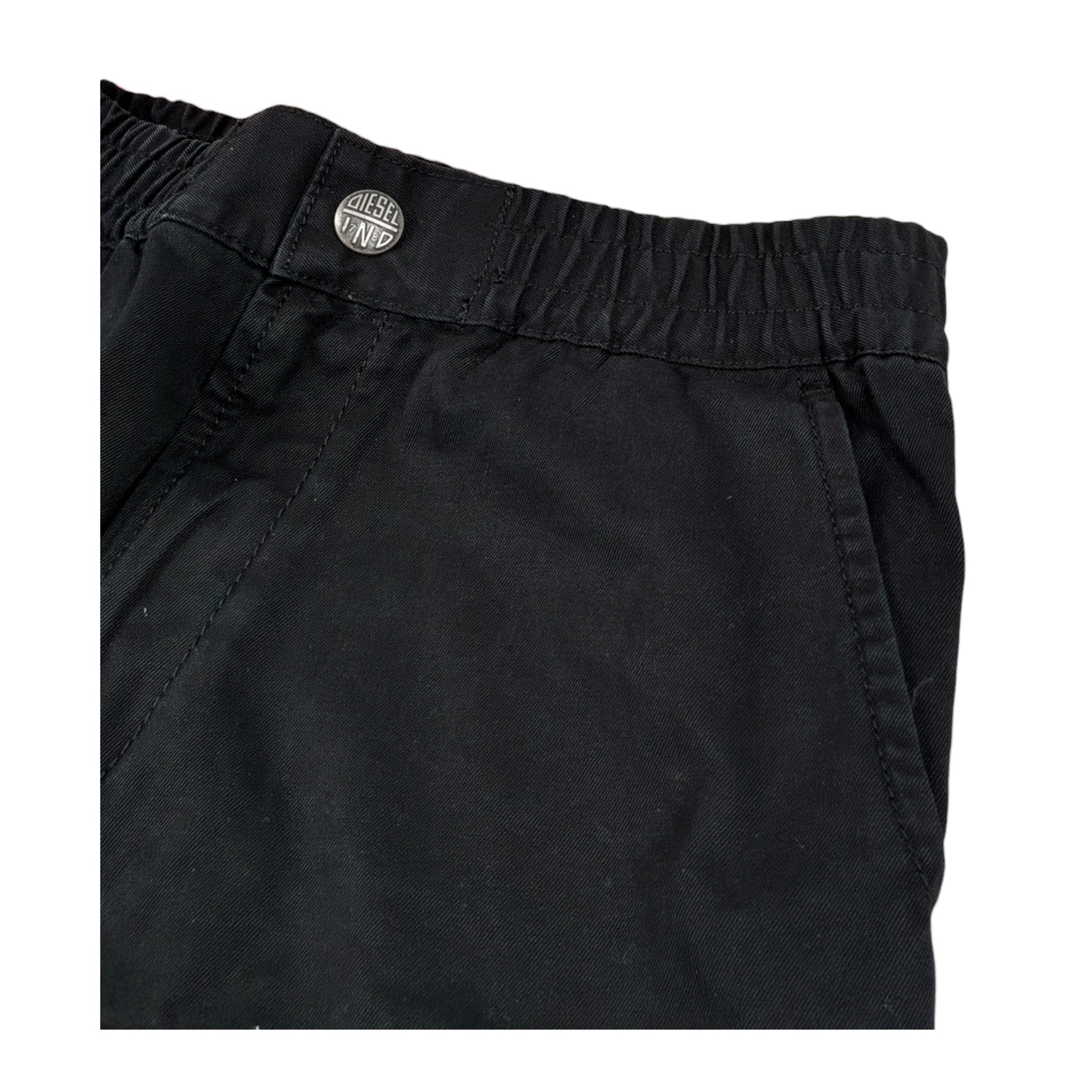 Diesel Pantalone tinta unita con Elastico In Vita Nero per Bambino J02460 NERO DIESEL 
