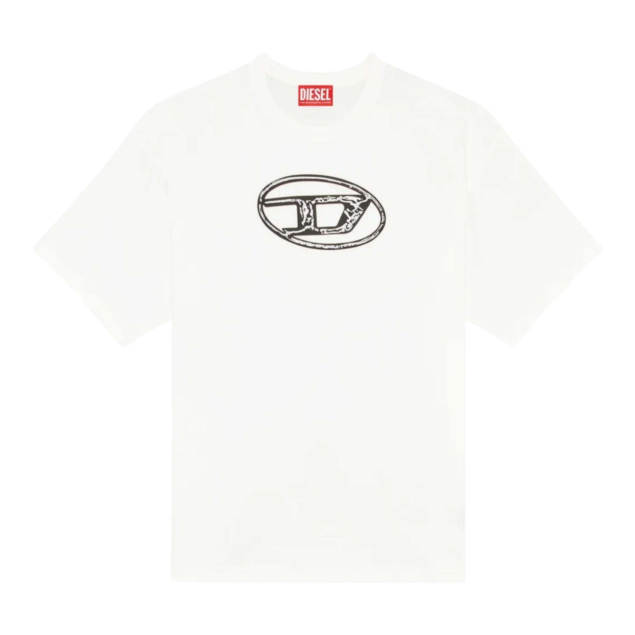 Diesel T-Shirt tinta unita con Logo Bianco per Bambina J02471X BIANCO DIESEL 