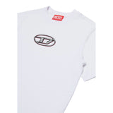 Diesel T-Shirt tinta unita con Logo Bianco per Bambina J02471XX BIANCO DIESEL 