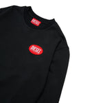 Diesel Felpa Chiusa Girocollo tinta unita Nero per Bambino J02482 NERO DIESEL 