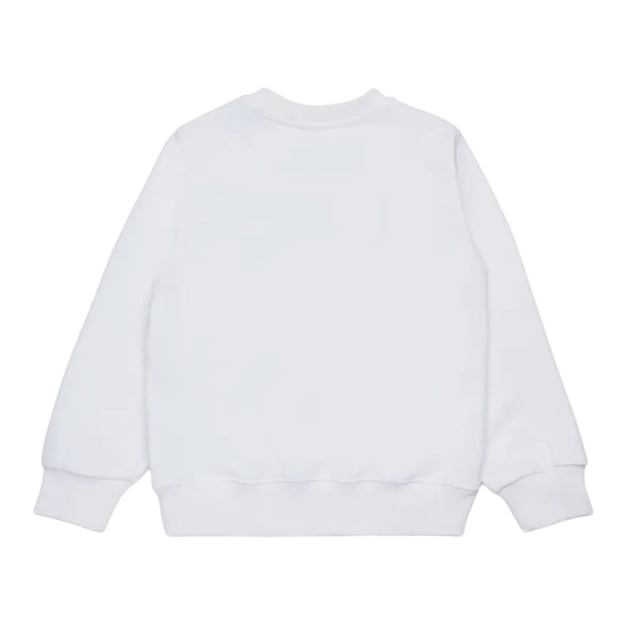 Diesel Felpa Girocollo tinta unita con Logo Bianco per Bambino J02483 BIANCO DIESEL 