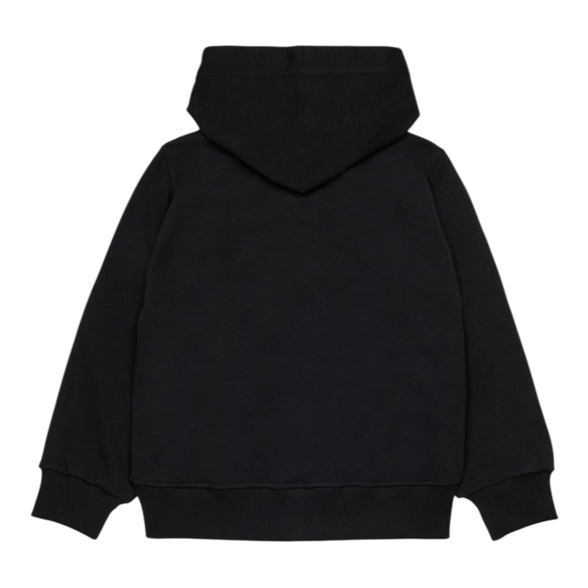 Diesel Felpa tinta unita con Zip E Cappuccio Nero per Bambino J02484 NERO DIESEL 