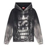 Diesel Felpa tinta unita con Cappuccio Nero per Bambino J02492 NERO DIESEL 