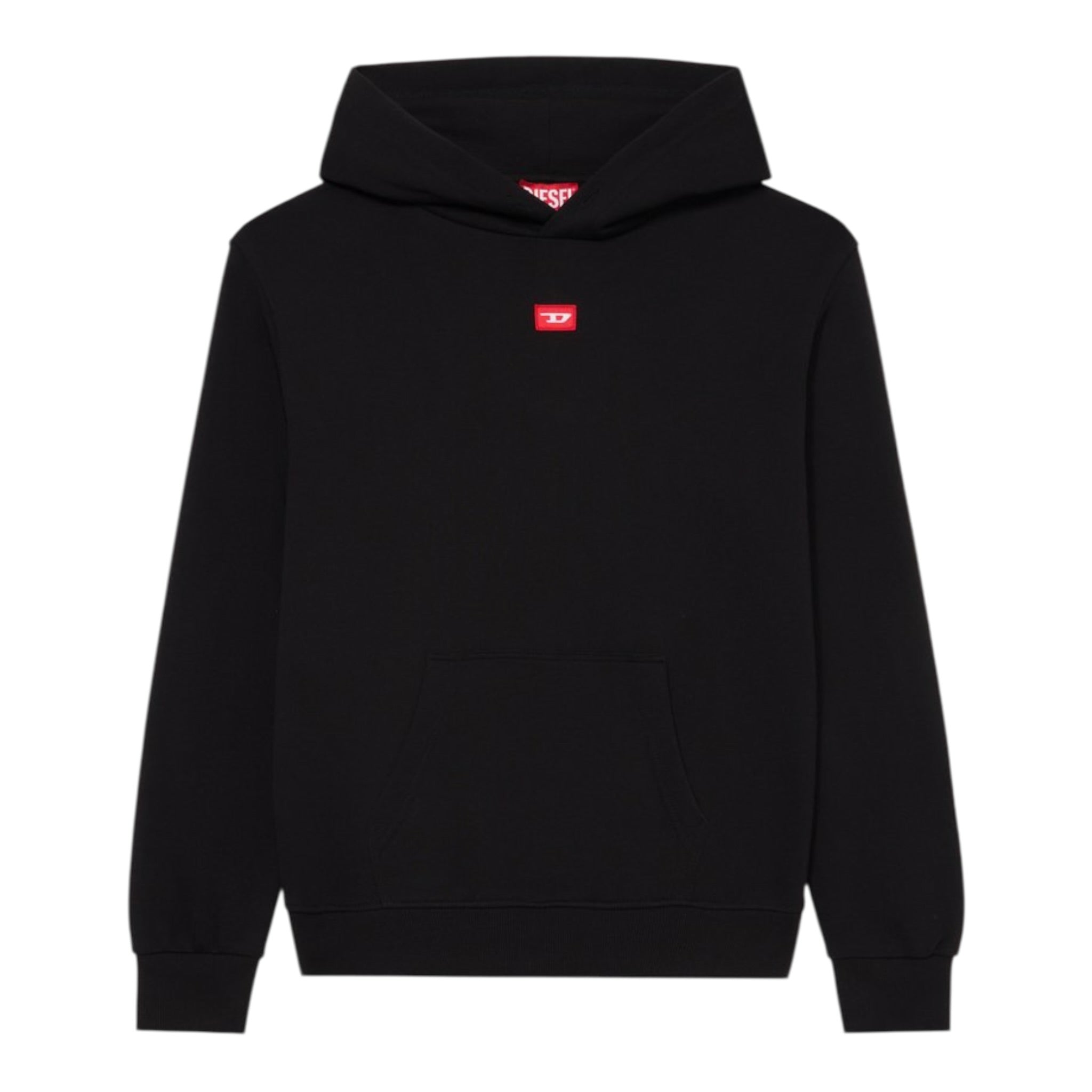 Diesel Felpa Chiusa tinta unita con Cappuccio Nero per Bambino J02502XX NERO DIESEL 
