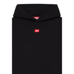 Diesel Felpa Chiusa tinta unita con Cappuccio Nero per Bambino J02502XX NERO DIESEL 