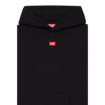 Diesel Felpa Chiusa tinta unita con Cappuccio Nero per Bambino J02502XXXXX NERO DIESEL 