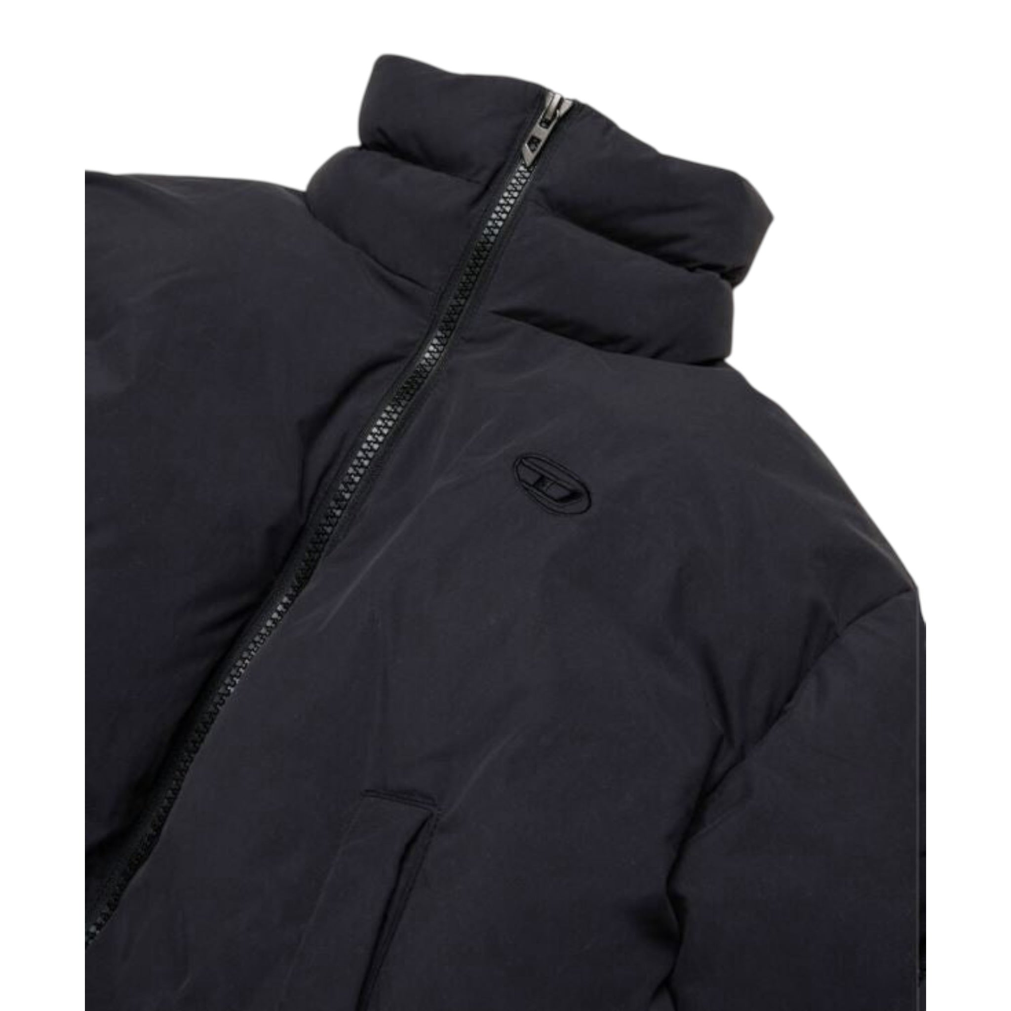 Diesel Giubbino tinta unita con Zip Nero per Bambina J02525 NERO DIESEL 