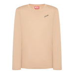 Diesel Shirt tinta unita con Logo Beige per Bambino J02528X BEIGE DIESEL 