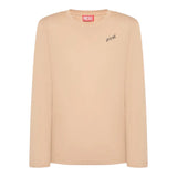 Diesel Shirt tinta unita con Logo Beige per Bambino J02528X BEIGE DIESEL 
