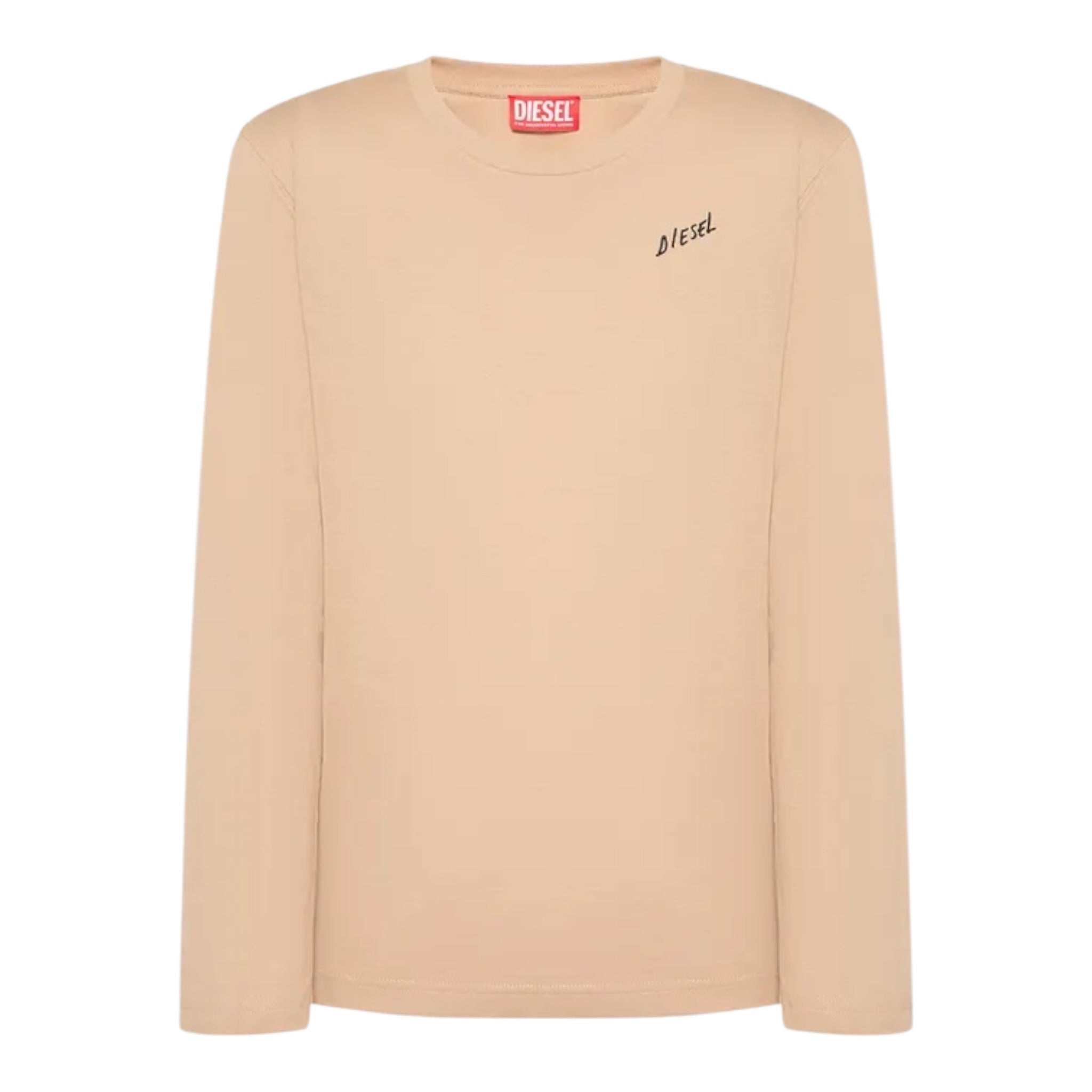 Diesel Shirt tinta unita con Logo Beige per Bambino J02528X BEIGE DIESEL 