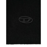 Diesel Sciarpa tinta unita con Logo Nero per Bambina J0463 NERO DIESEL 