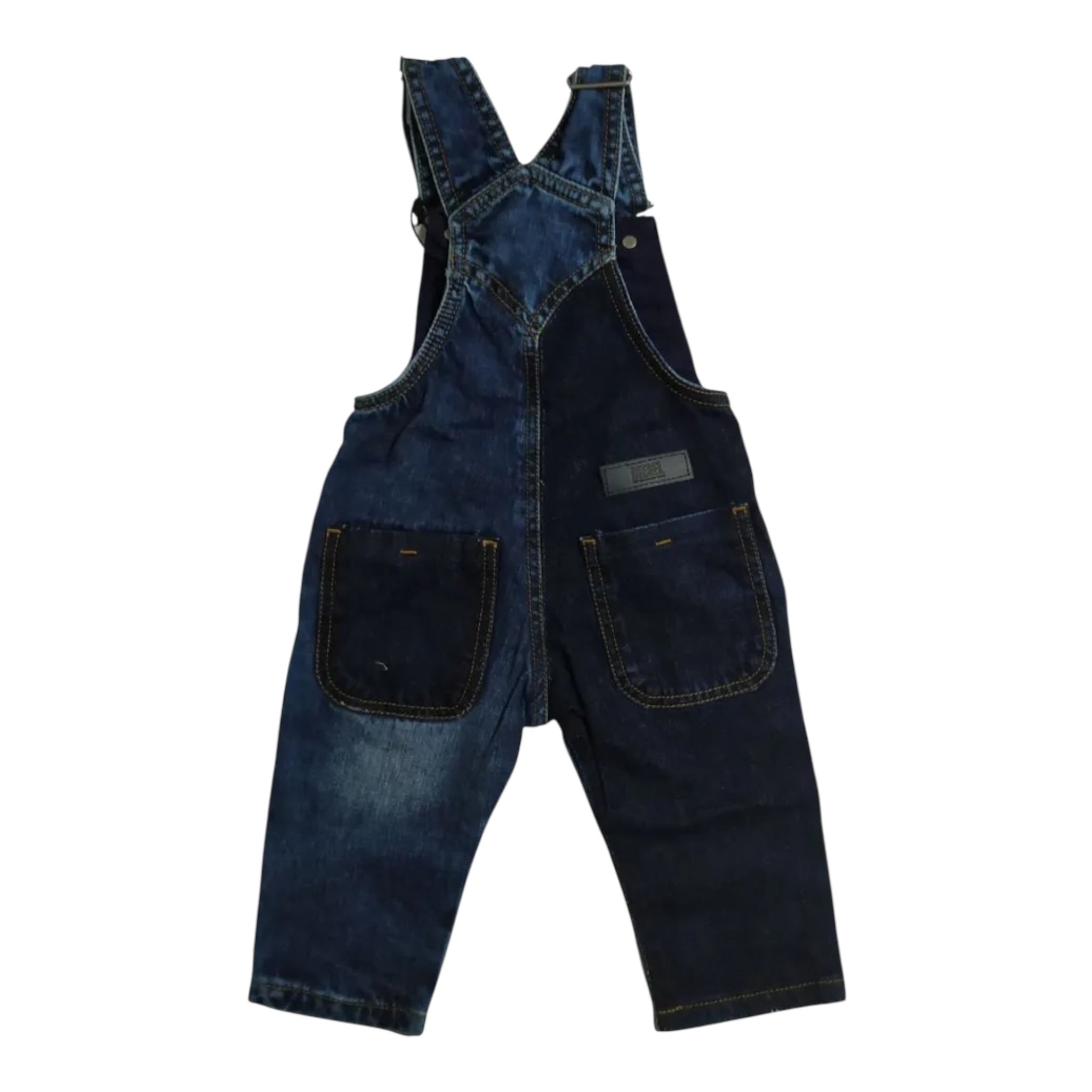 Diesel Salopette tinta unita In Denim Blu per Neonato K00101 BLU DIESEL 