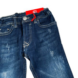 Diesel Jeans tinta unita con Girovita Regolabile Blu per Neonato K00242 BLU DIESEL 