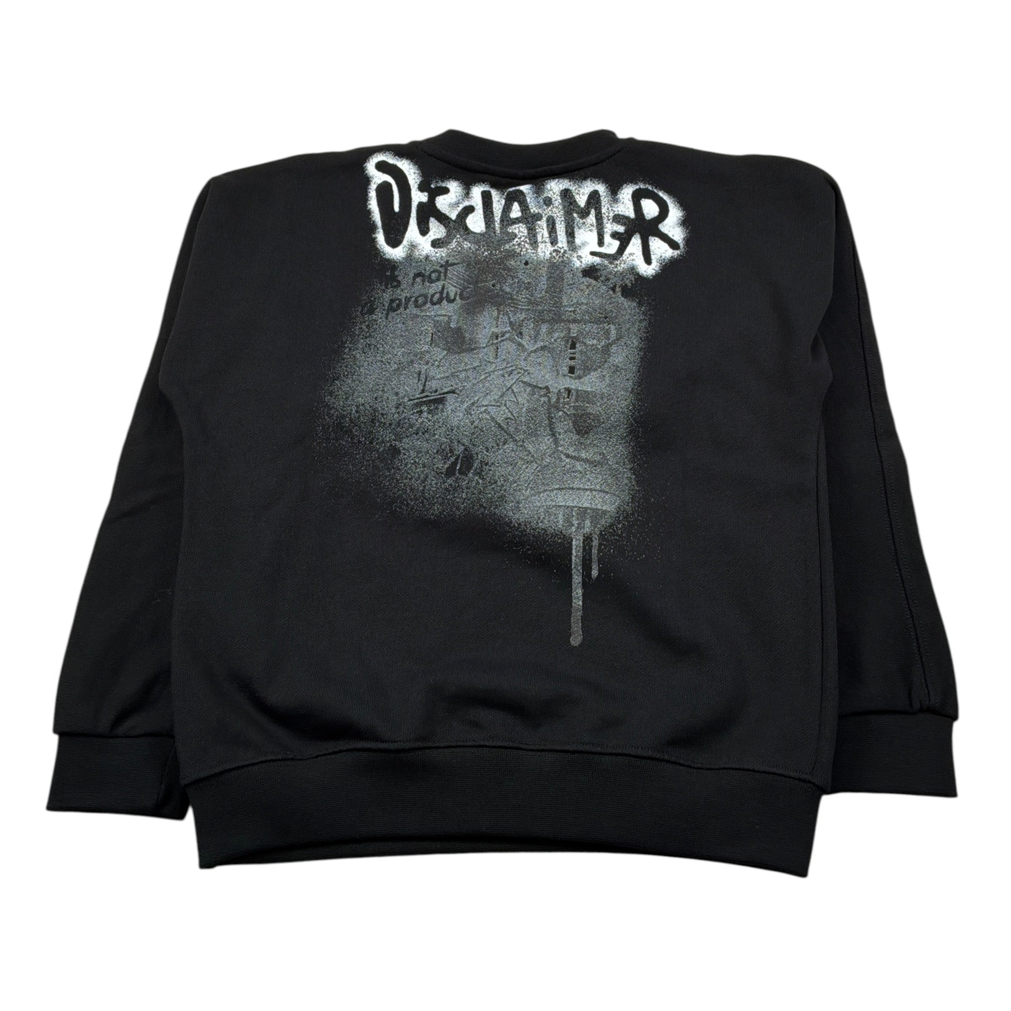Disclaimer Felpa Smanicata tinta unita con Logo Nero per Bambino 25EDK58418 NERO DISCLAIMER 