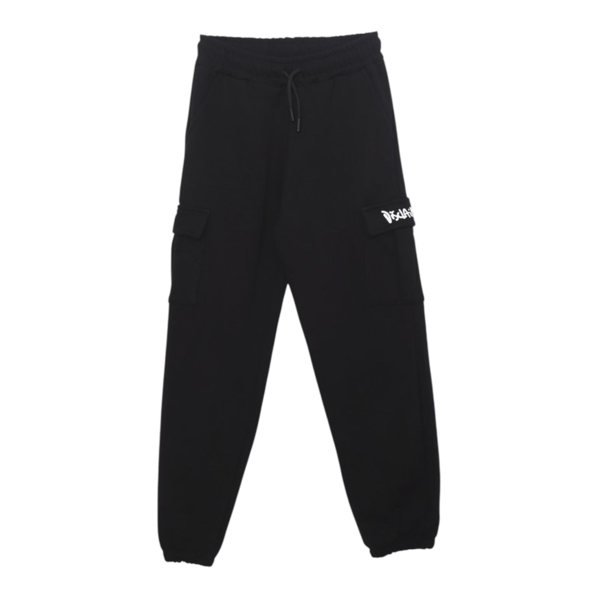 Disclaimer Pantalone Tuta tinta unita con Logo Nero per Bambino 25IDK58605 NERO DISCLAIMER 
