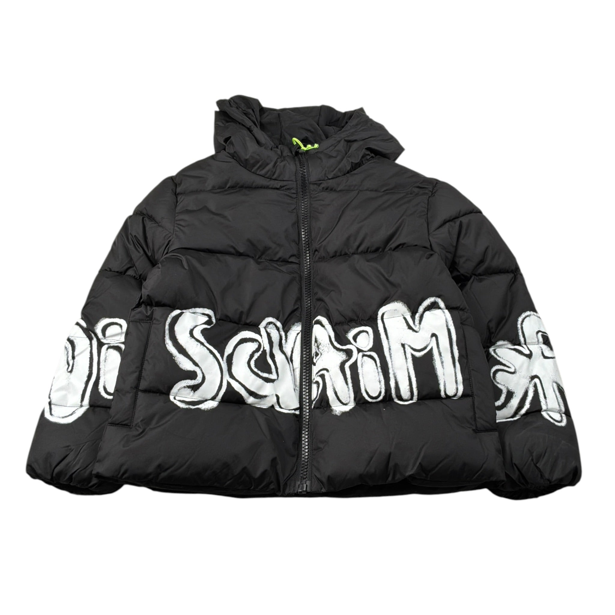 Disclaimer Giubbino tinta unita con Cappuccio Nero per Bambino 25IDK58614 NERO DISCLAIMER 