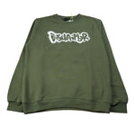 Disclaimer Felpa Chiusa Girocollo tinta unita con Logo Verde per Bambino 25IDK58617X VERDE DISCLAIMER 