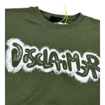 Disclaimer Felpa Chiusa Girocollo tinta unita con Logo Verde per Bambino 25IDK58617X VERDE DISCLAIMER 