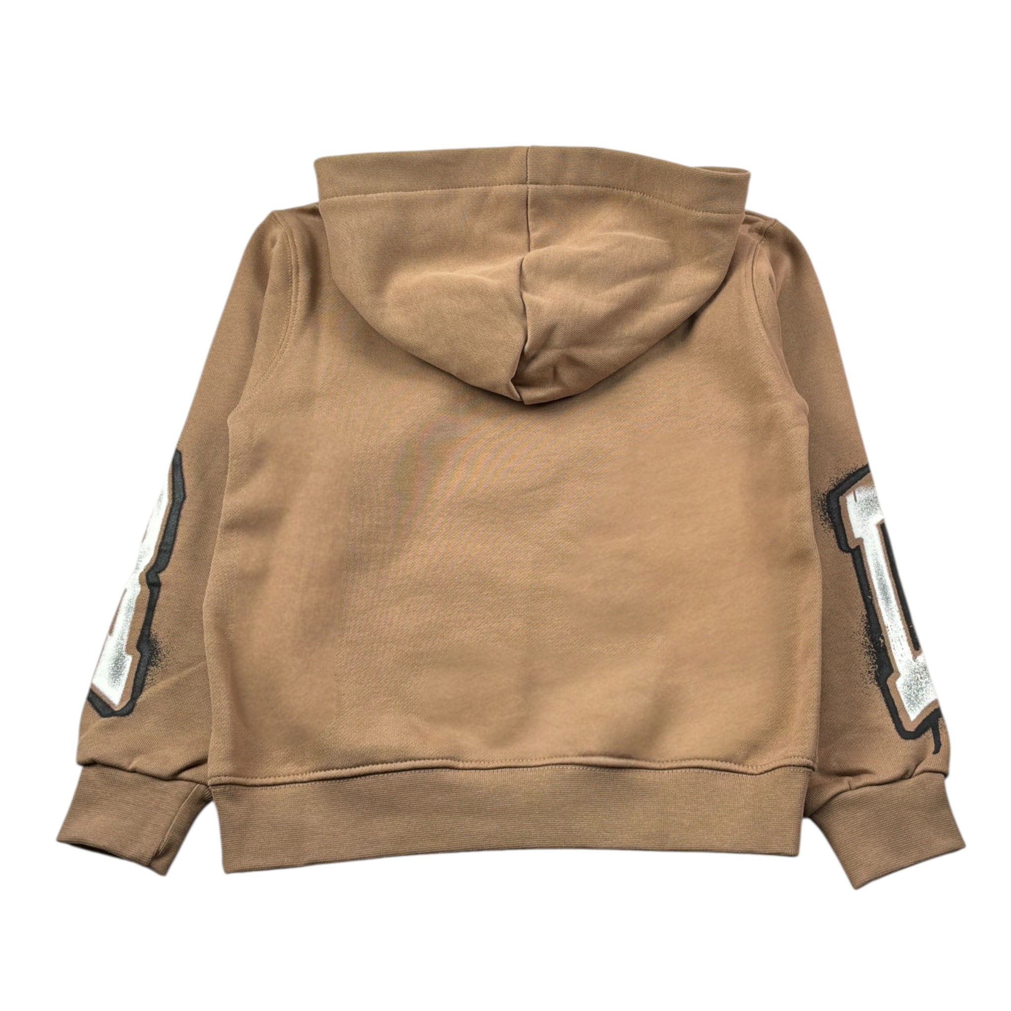 Disclaimer Felpa tinta unita con Cappuccio E Stampa Beige per Bambino 25IDK58625X BEIGE DISCLAIMER 