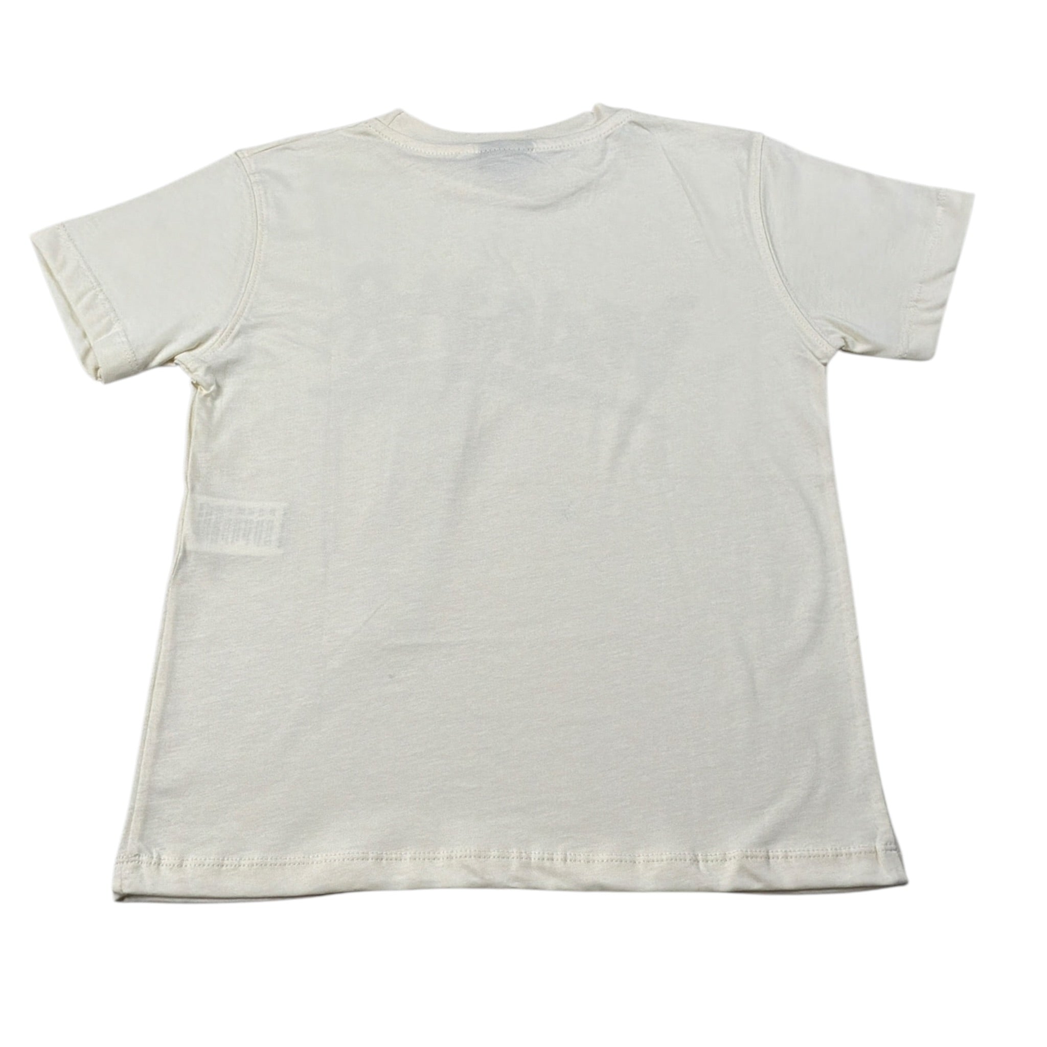 Disclaimer T-Shirt Girocollo tinta unita con Logo Panna per Bambino 25IDK58631 PANNA DISCLAIMER 
