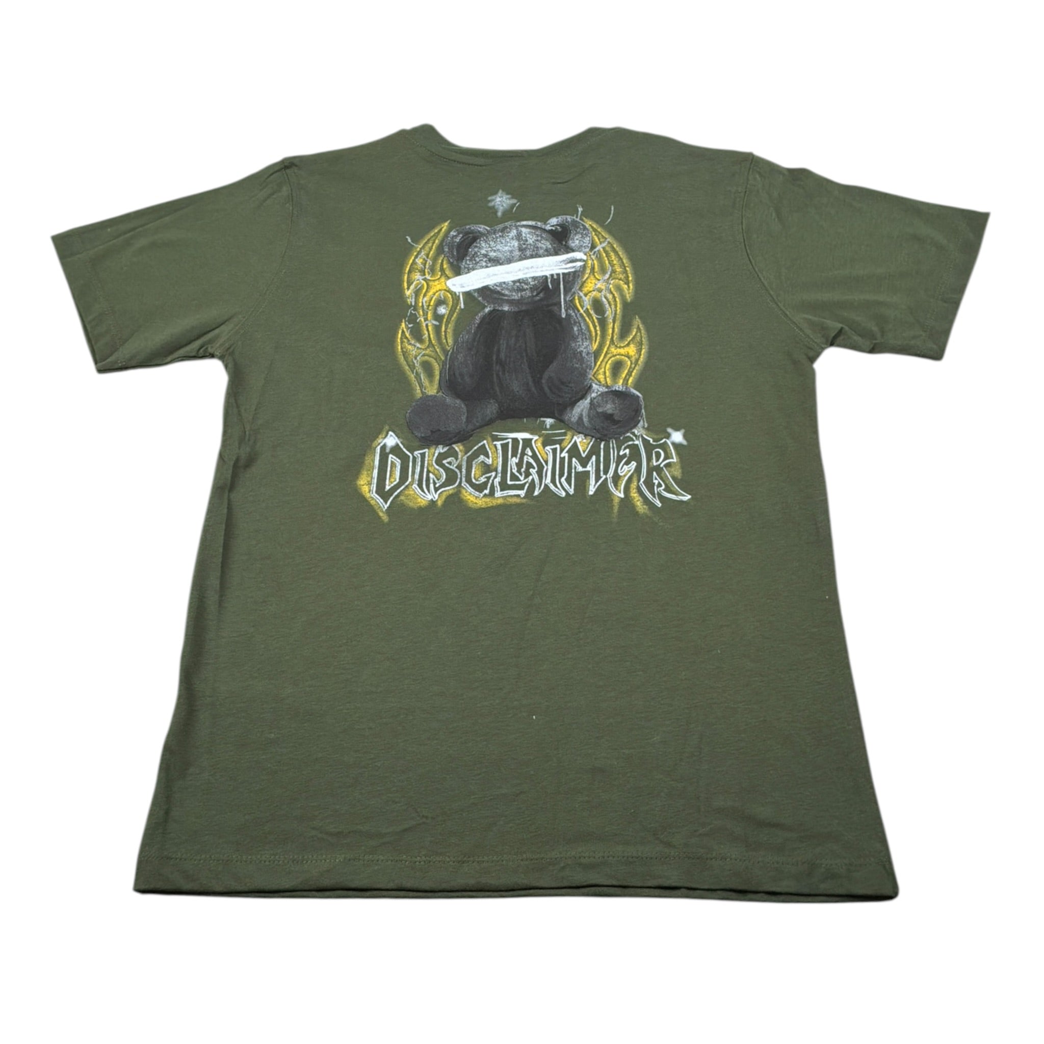 Disclaimer T-Shirt Girocollo tinta unita con Logo Verde per Bambino 25IDK58677 VERDE DISCLAIMER 