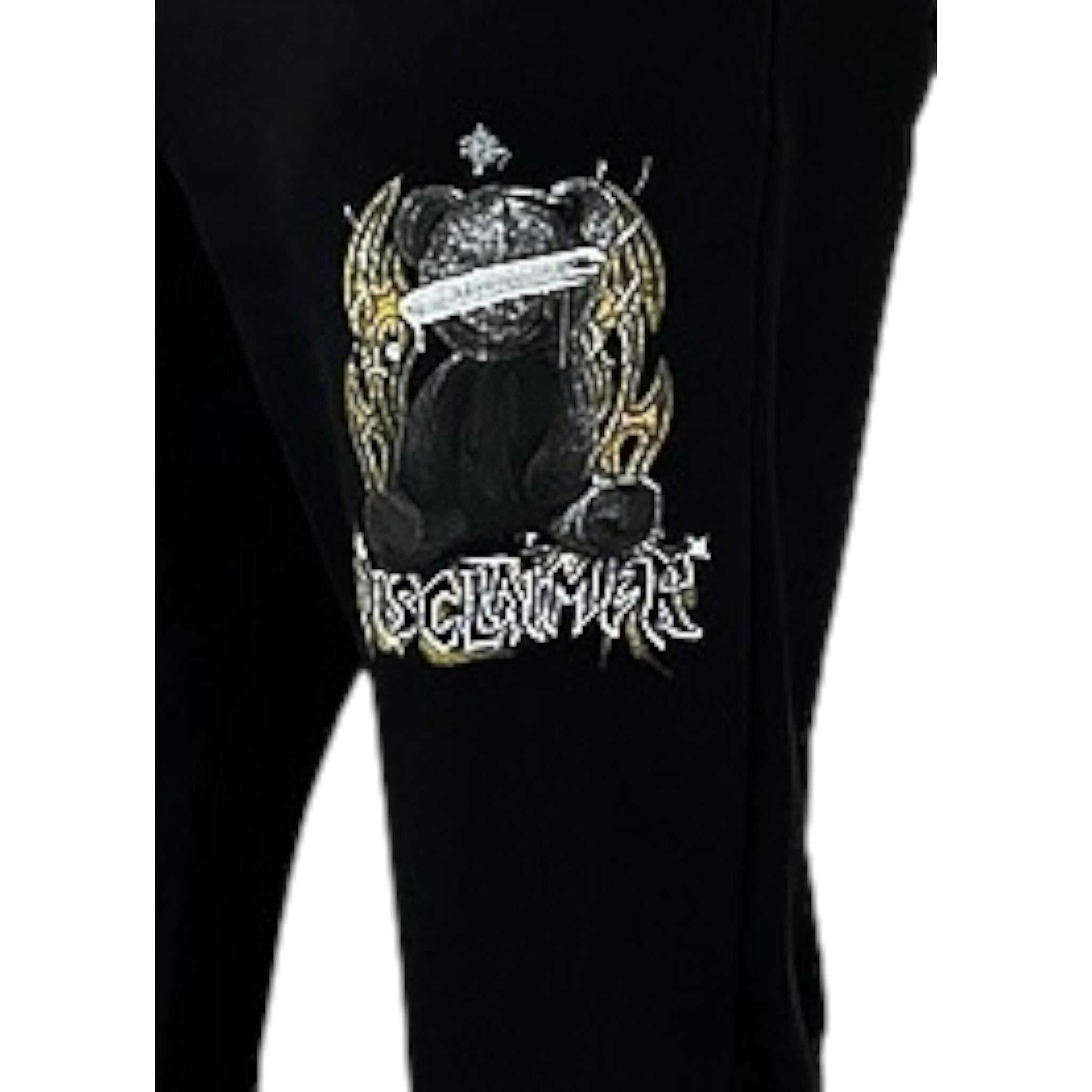 Disclaimer Pantalone Modello Tuta tinta unita con Stampa Nero per Bambino 25IDK58678X NERO DISCLAIMER 