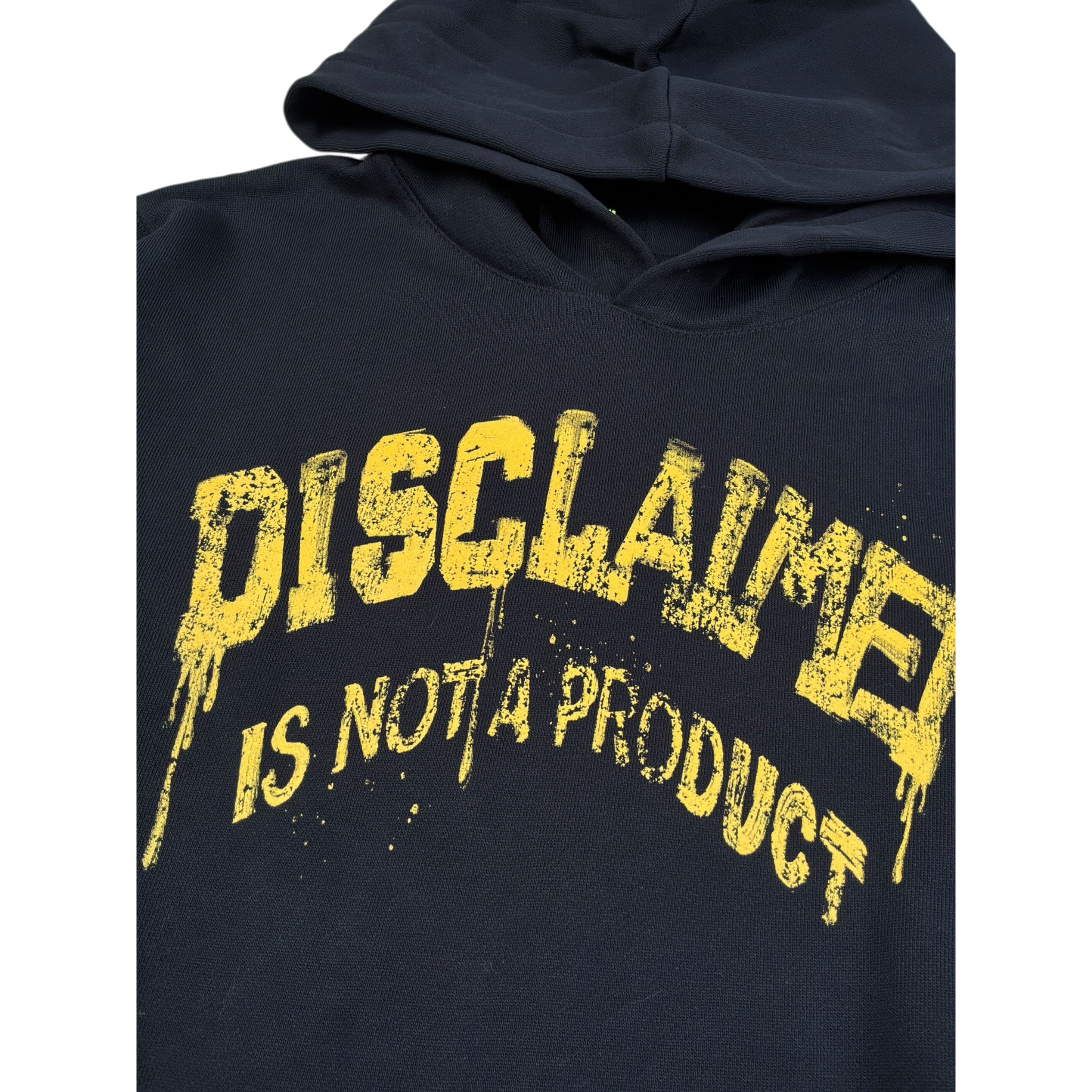 Disclaimer Felpa Chiusa con Cappuccio tinta unita con Logo Nero per Bambino 25IDK58688 NERO DISCLAIMER 